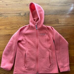 Columbia Girls Pink Zip Up Fleece Hoodie Size 7/8.